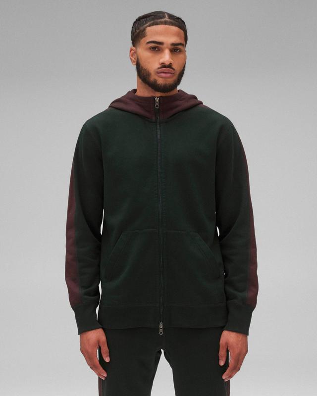 Midweight Terry Racer Zip Hoodie Male Product Image