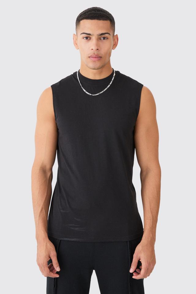 Basic Man Signature Tank | boohooMAN USA Product Image