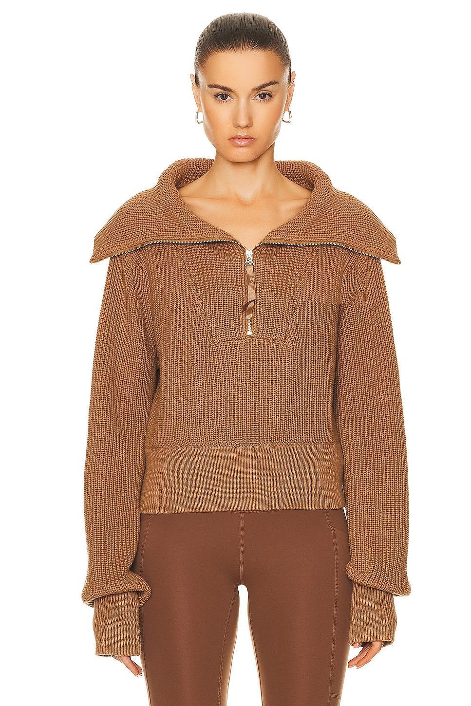 Varley Mentone Knit Sweater in Golden Bronze - Brown. Size M (also in L). Product Image