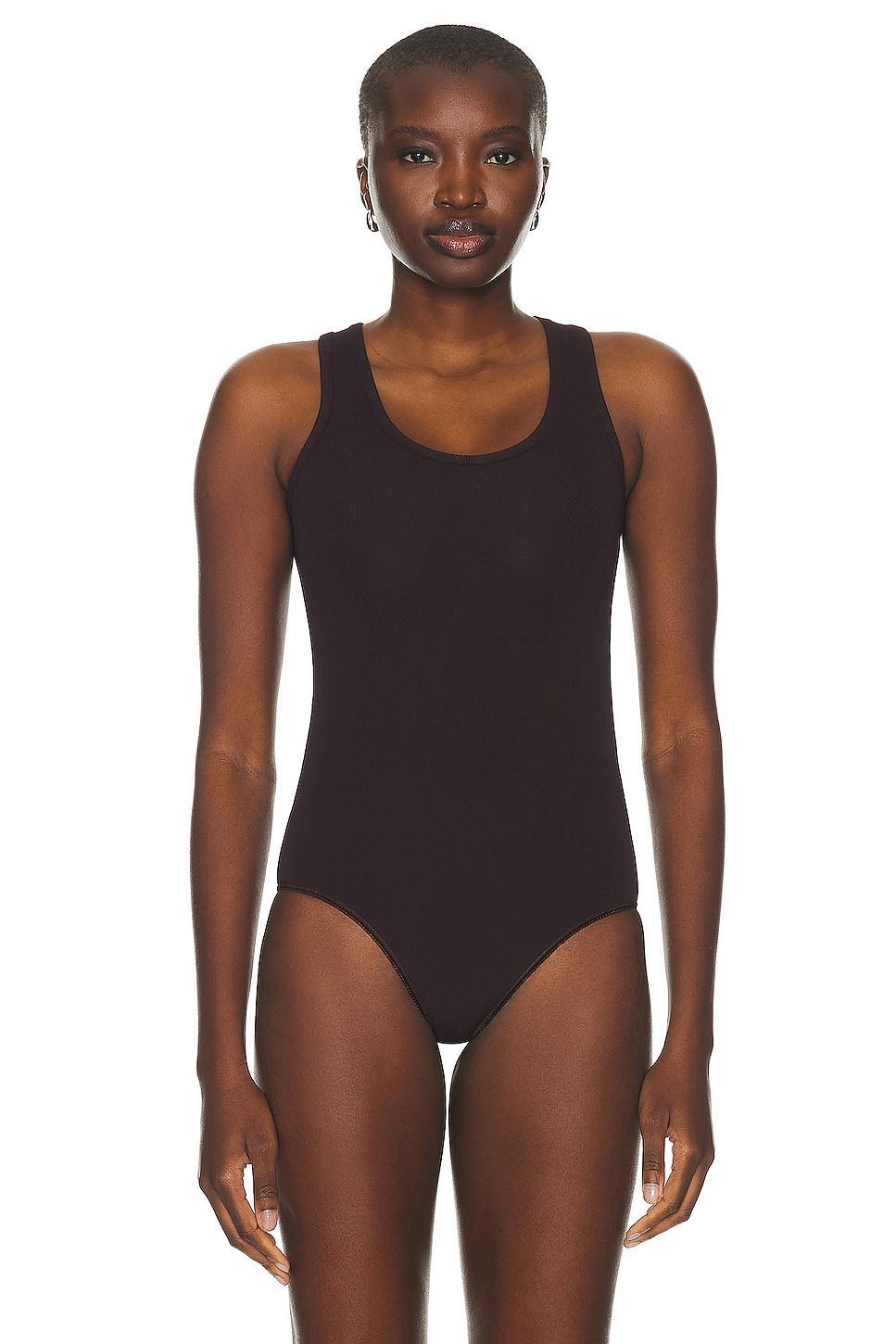 ALAÏA Tank Top Bodysuit Chocolate. (also in 40). Product Image