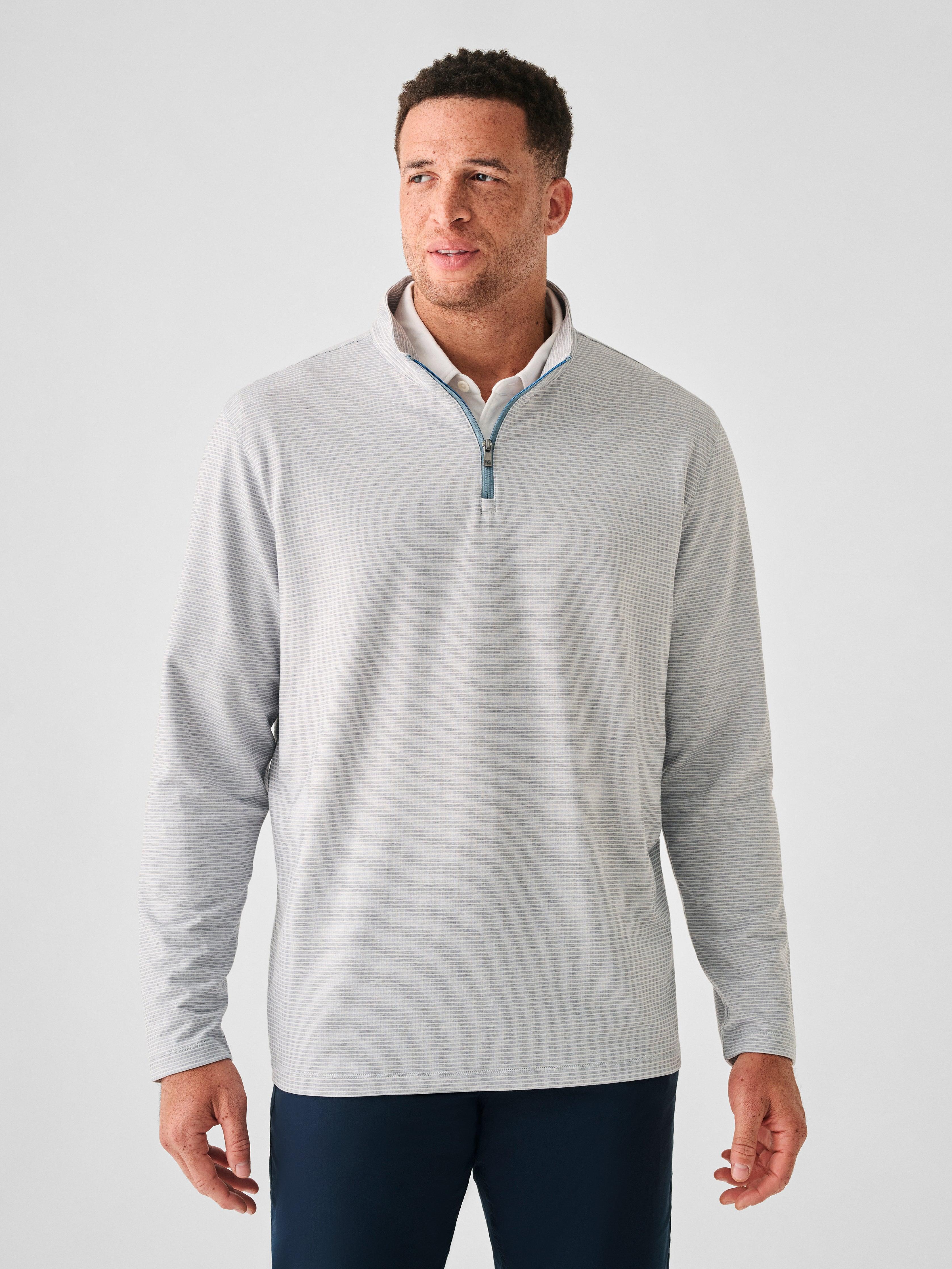 Movement™ Quarter Zip - Mountain Grey Feeder Stripe Male Product Image