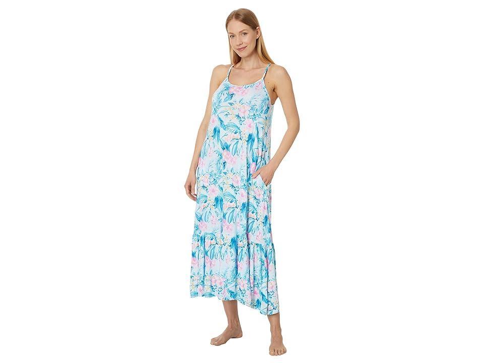 Tommy Bahama Tropical Sleeveless Maxi Gown (Tropical Hibiscus) Women's Pajama Product Image