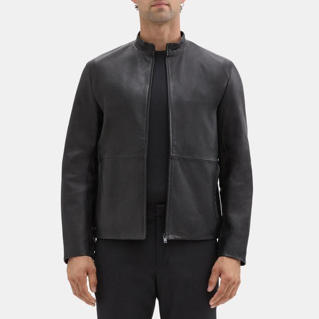 Leather Zip Jacket | Theory Outlet Product Image