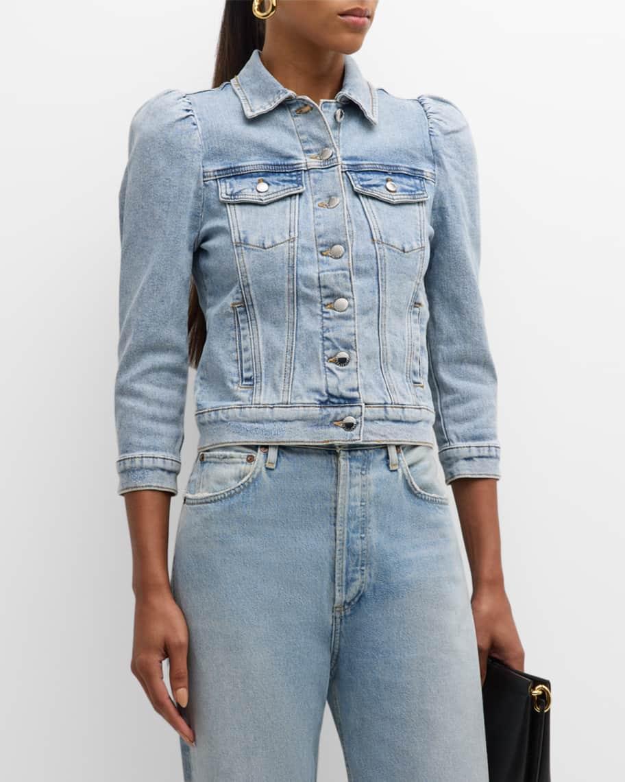 Ada Puff-Sleeve Denim Jacket Product Image