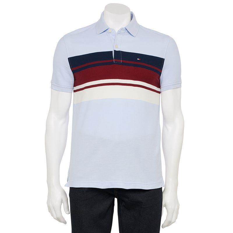 Mens Tommy Hilfiger Justin Chest-Striped Custom-Fit Polo Product Image