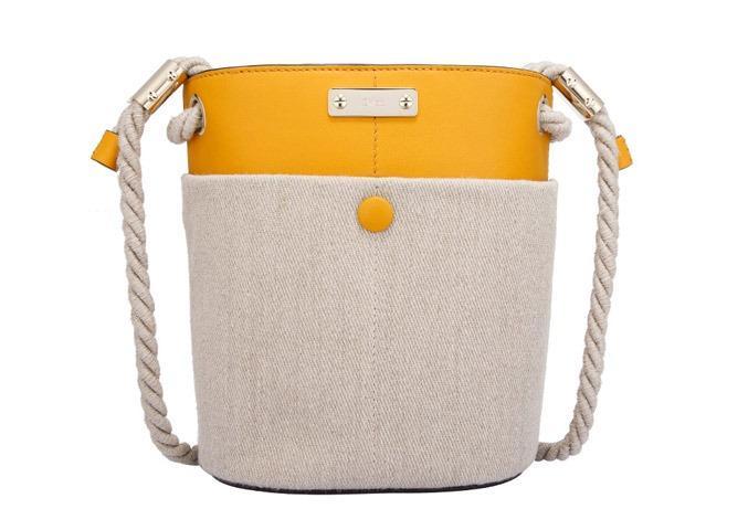 Chloe Ladies Sunflower Yellow Small Key Bucket Bag Product Image