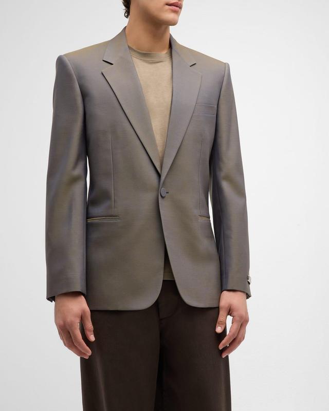 Mens Changeant Wool Tailored Jacket Product Image