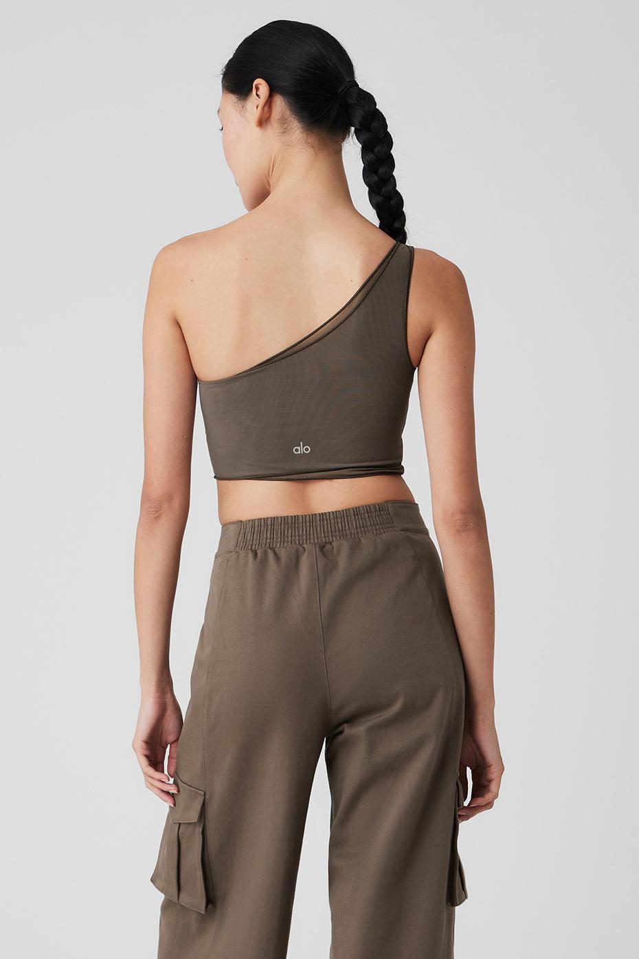 Mesh Sheer Illusion Tank - Olive Tree Product Image