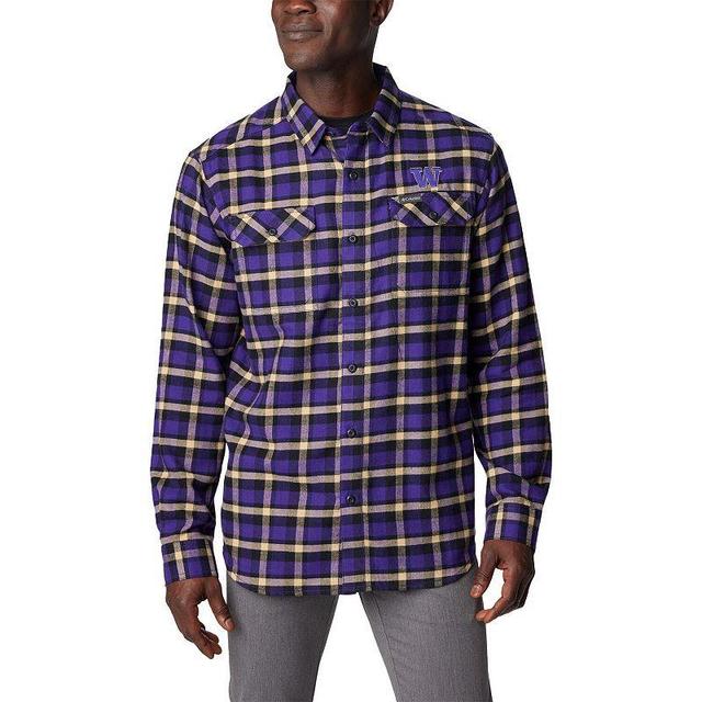 Columbia Washington Huskies Flare Gun Flannel Long Sleeve Shirt, Mens Product Image