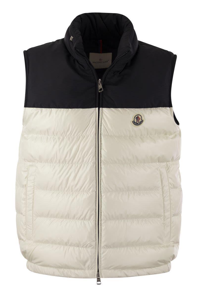 MONCLER Cerces - Down Filled Gilet In White Product Image