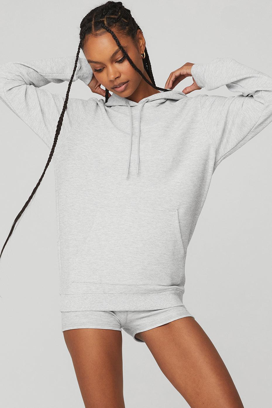 Micro Waffle Fast Break Hoodie - Athletic Heather Grey Product Image