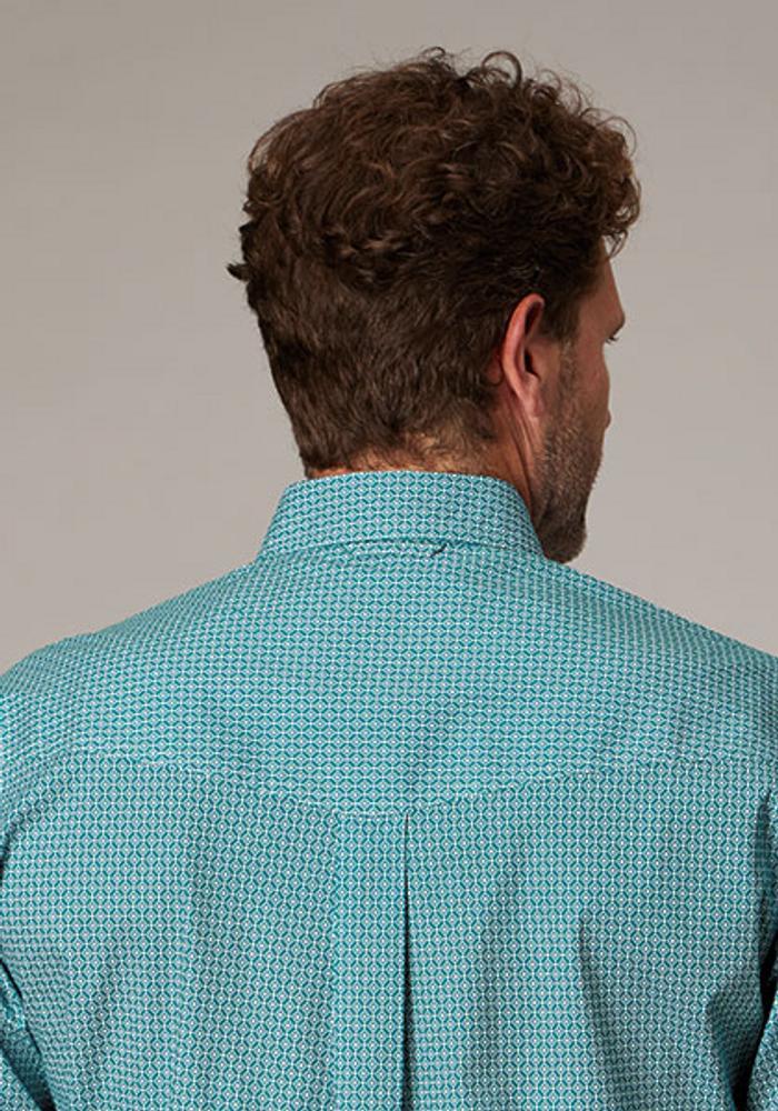 Roper® Men's L/S Teal Dot Print Button Shirt Product Image