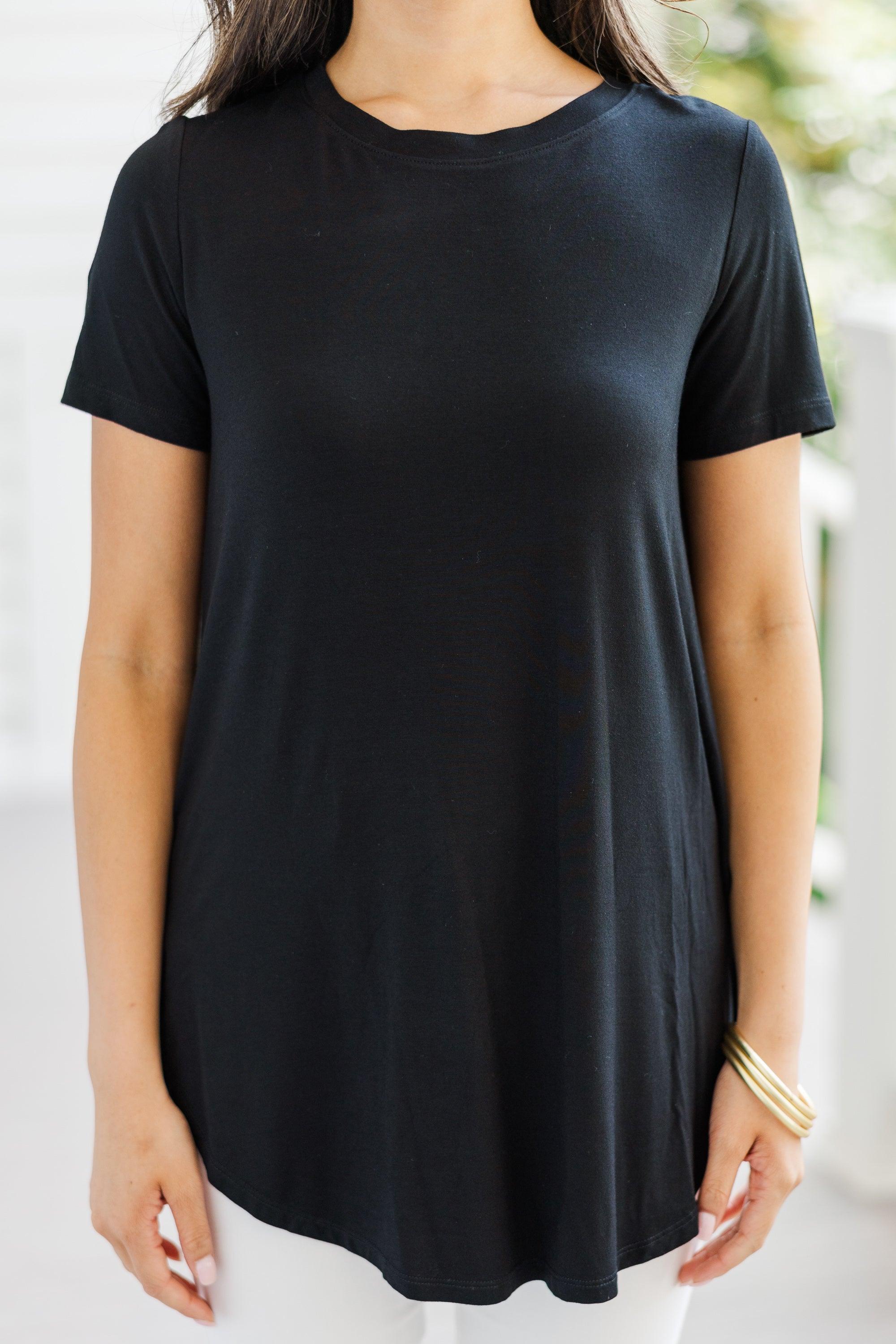 Let's Meet Later Black Top Female Product Image