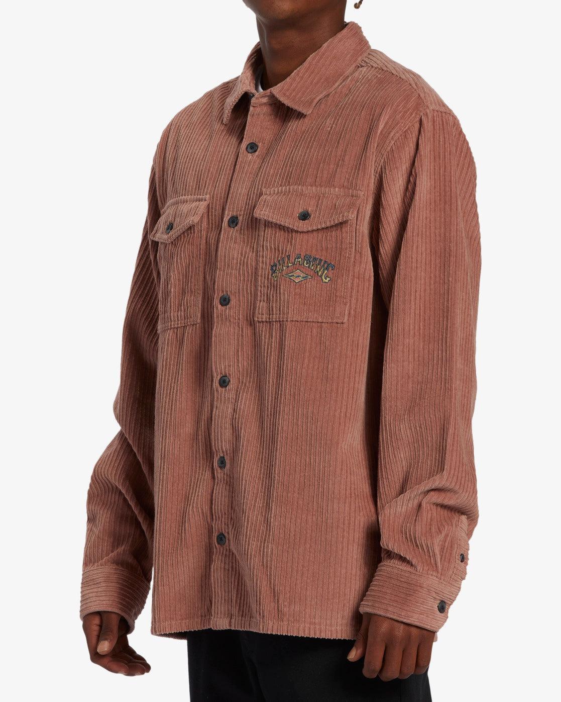 Bong Days Long Sleeve Cord Shirt - Rosewood Male product image