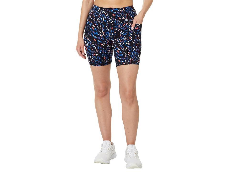 Sweaty Betty Power 6 Biker Shorts Coral Texture Print) Women's Shorts Product Image