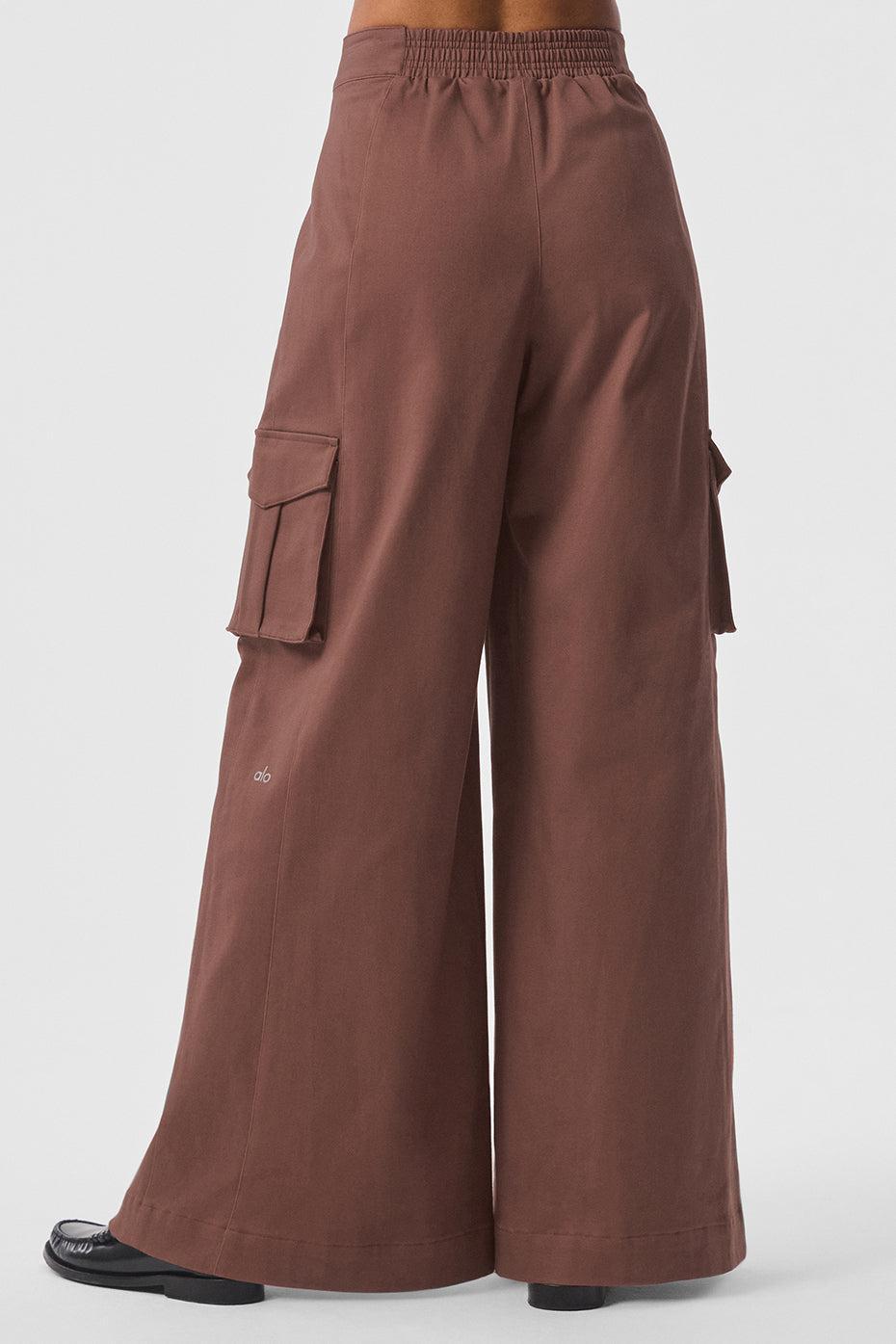 Show Off Cargo Wide Leg Trouser (Long) - Chestnut Female Product Image