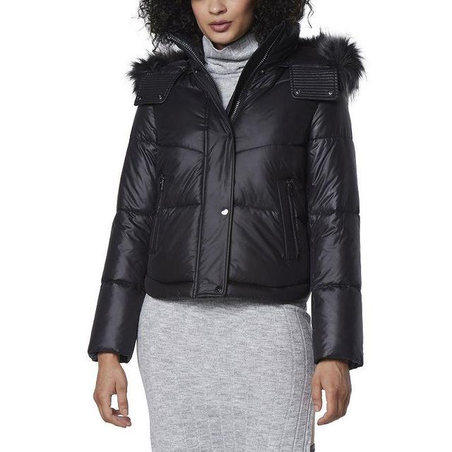 Womens Andrew Marc Marc New York Minna Faux-Fur Trim Puffer Jacket Product Image