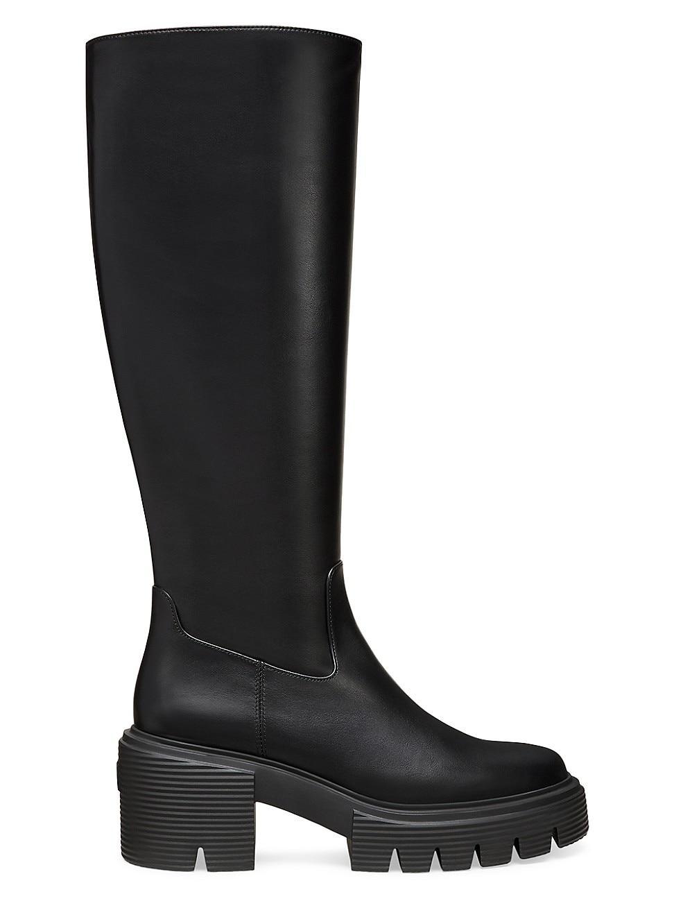 Womens Soho Leather Knee-High Boots Product Image