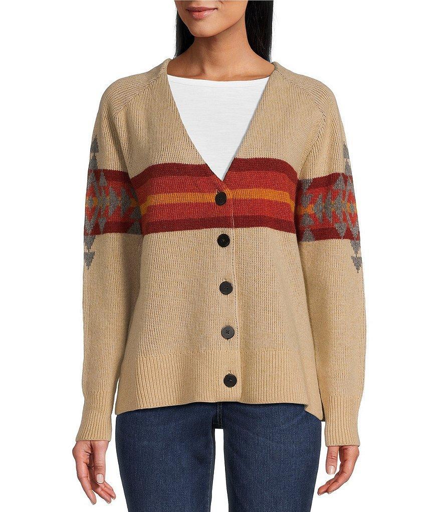 Pendleton Oversized Graphic Long Sleeve Cardigan Product Image