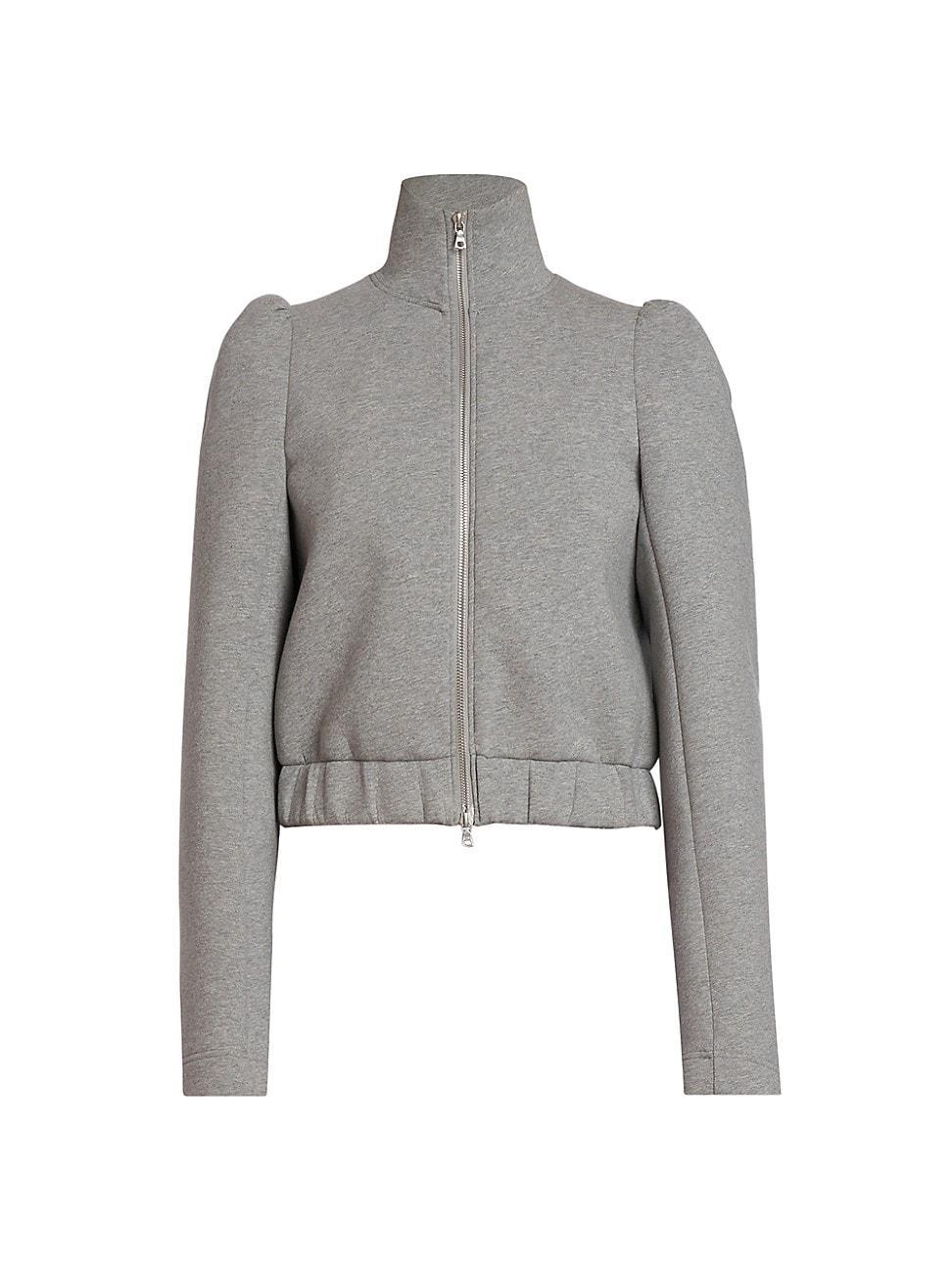 Womens Huras Heathered Cotton Bomber Jacket Product Image