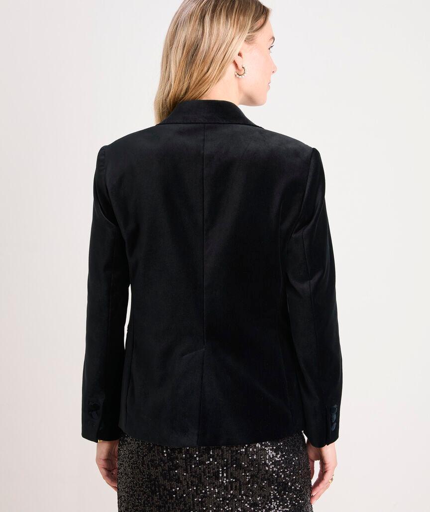 Velvet Shrunken Blazer Product Image