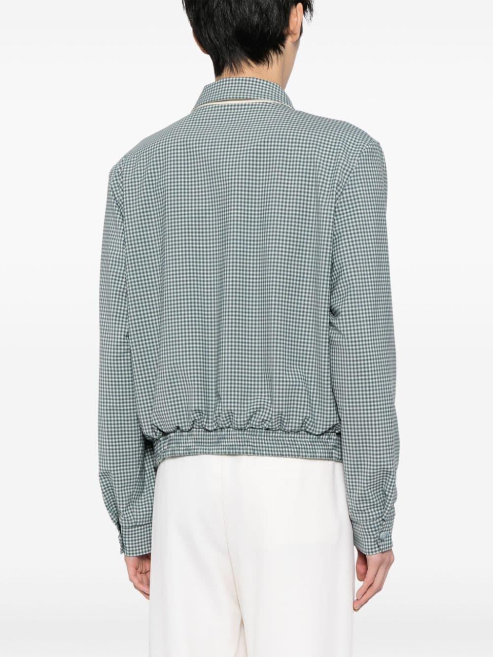 AMIRI Reversible Checked Shirt Jacket In Green Product Image