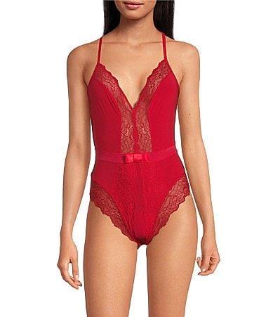 Cassandra Lace Thong Deep V Product Image