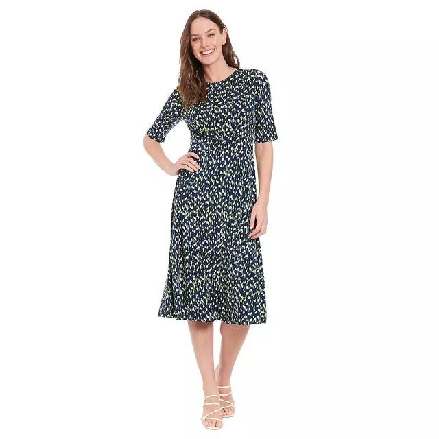 Womens London Times Printed Midi A-Line Dress Product Image