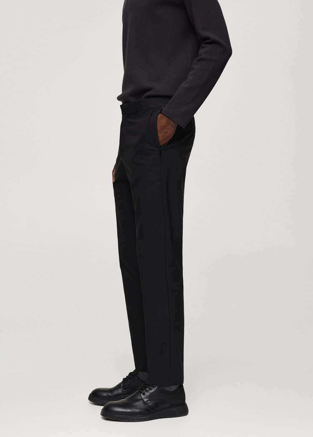 MANGO MAN - Solotex® slim-fit pants blackMen Product Image