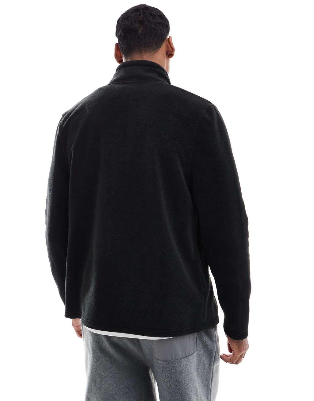 ASOS DESIGN fleece shacket in black Product Image