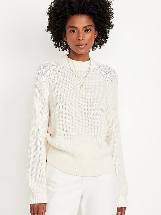 Shaker Stitch Crop Sweater Product Image