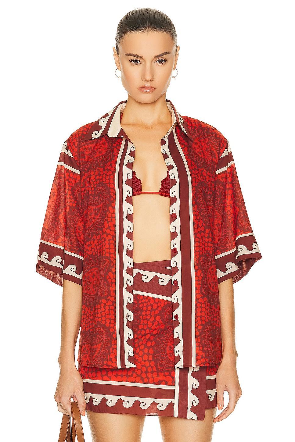 Johanna Ortiz Situation Shirt in Red Product Image