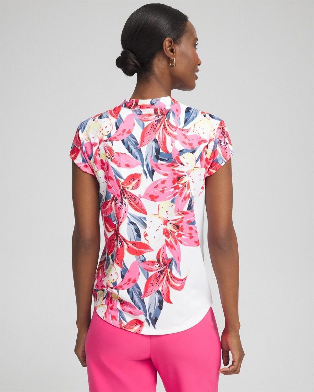 Zenergy® UPF Floral Cap Sleeve Polo Product Image