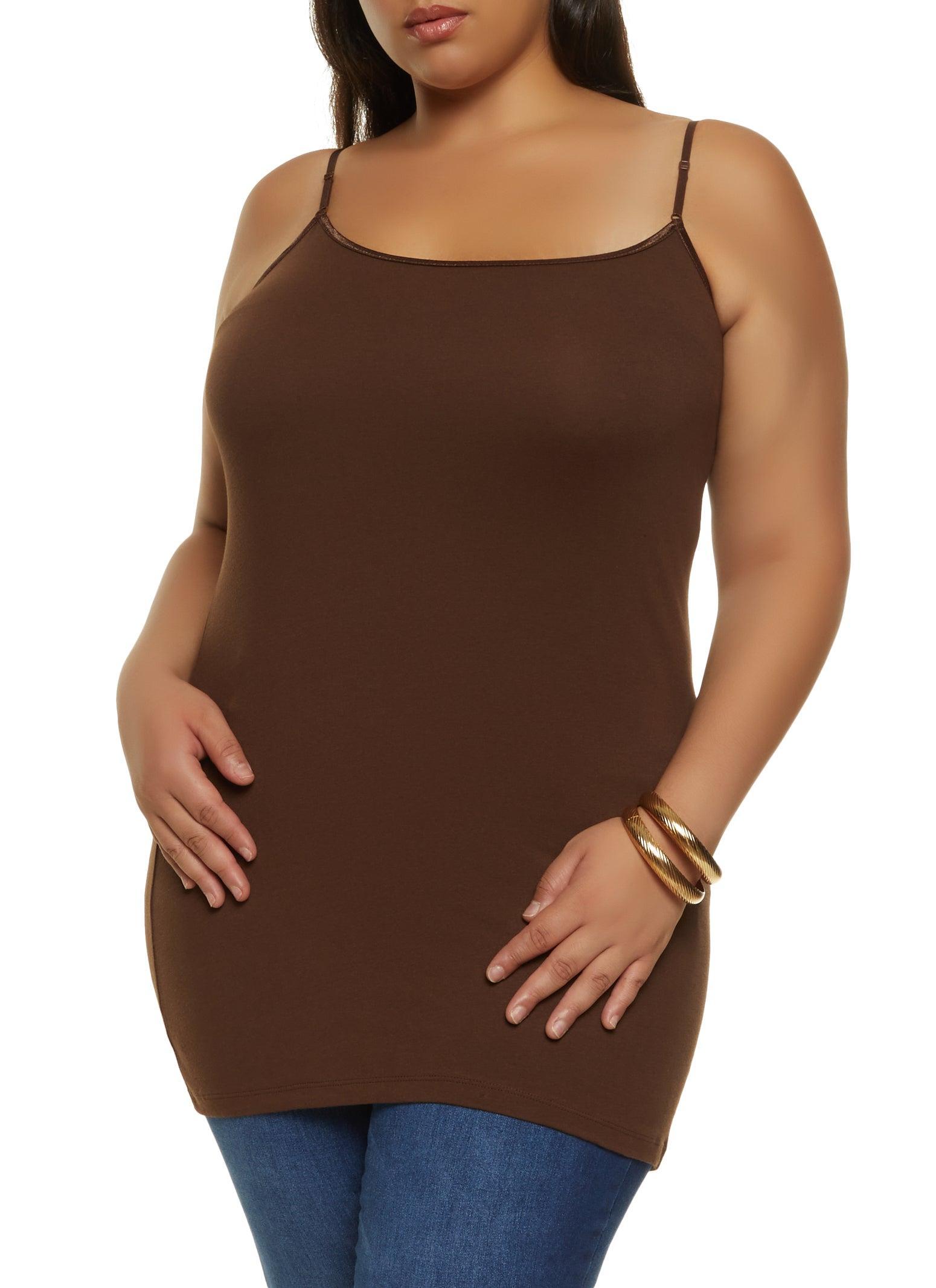 Womens Plus Size Solid Scoop Neck Cami Product Image