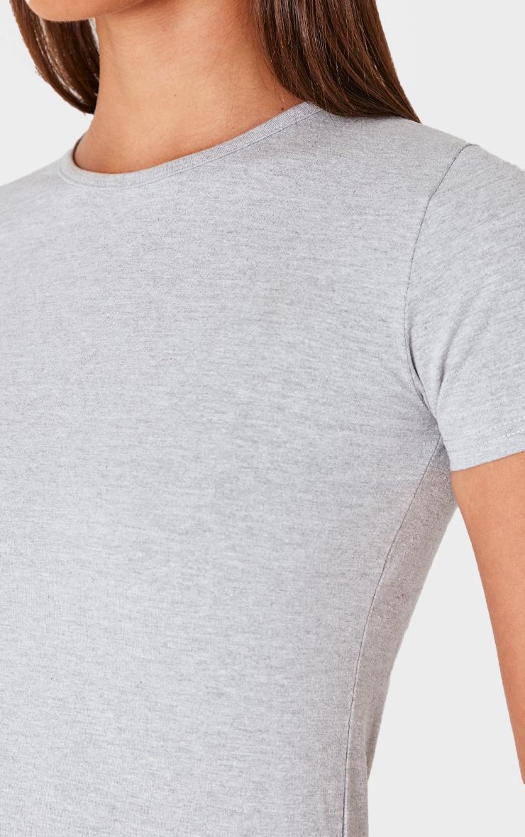 Ash Grey Premium Cap Sleeve Cotton T-shirt Product Image