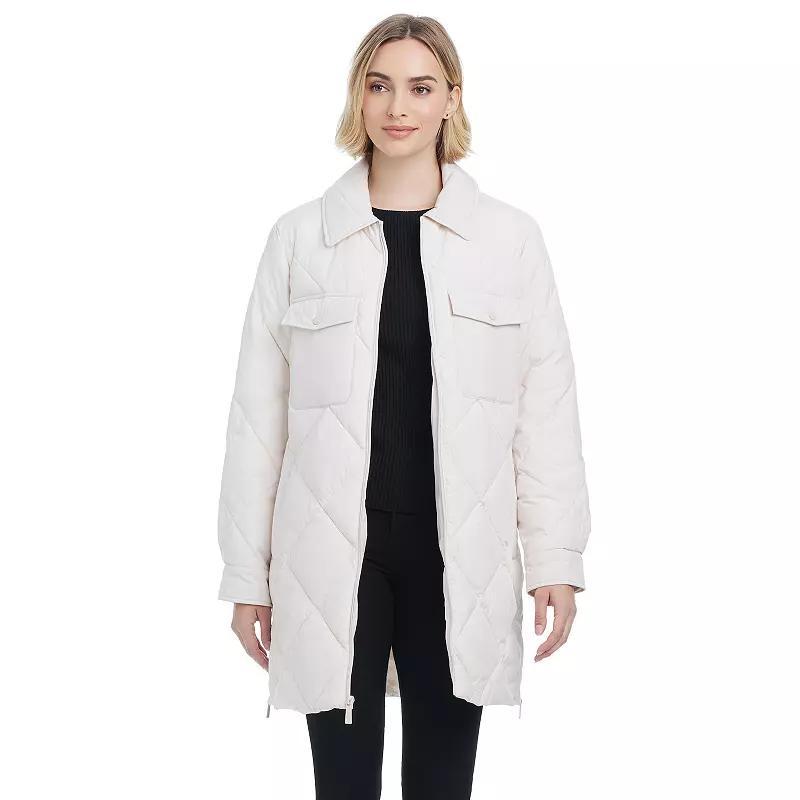 Womens Modern Supply by Sanctuary Long Puffer Jacket Ivory Product Image