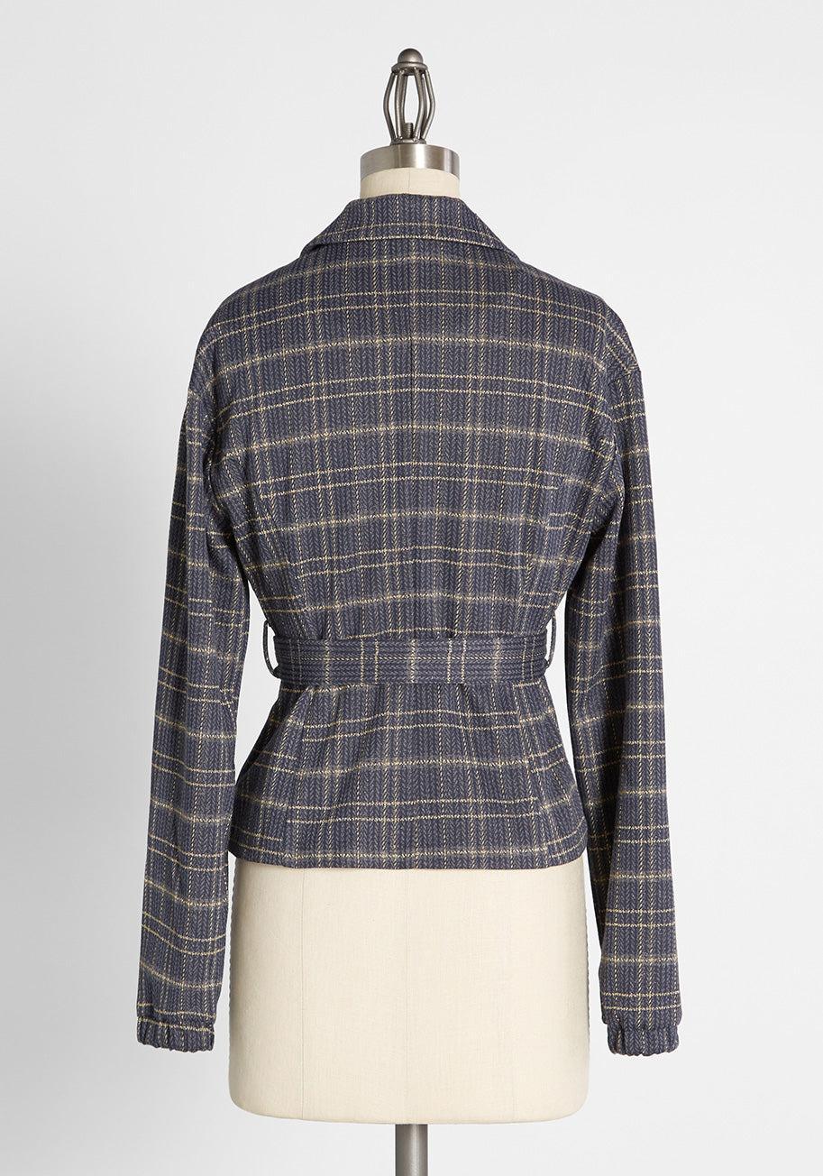 Silver and Bold Plaid Jacket Product Image