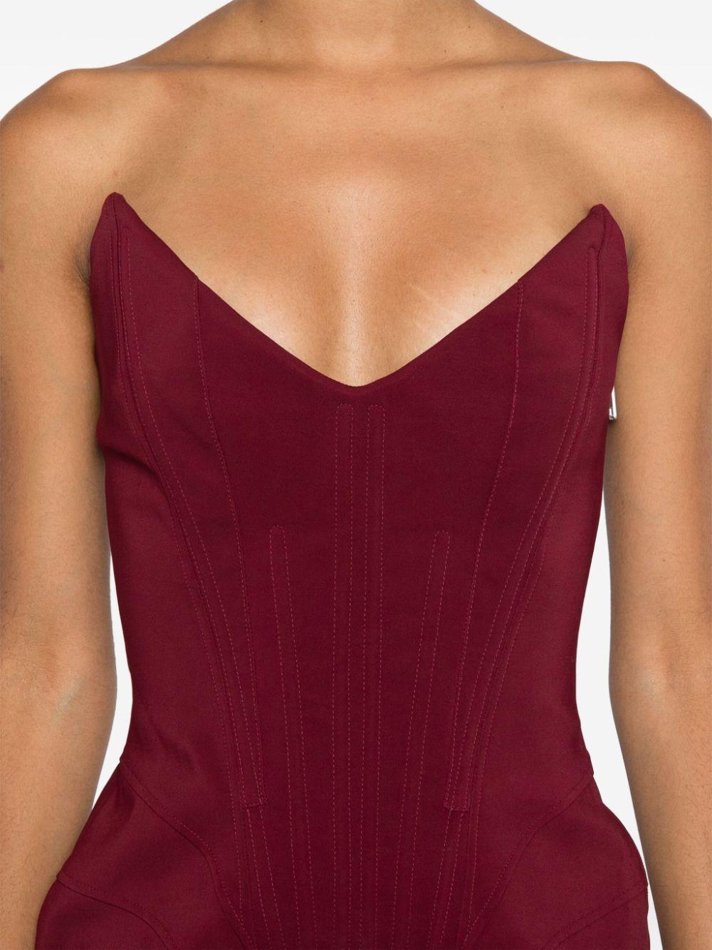 asymmetric bustier mini dress Product Image