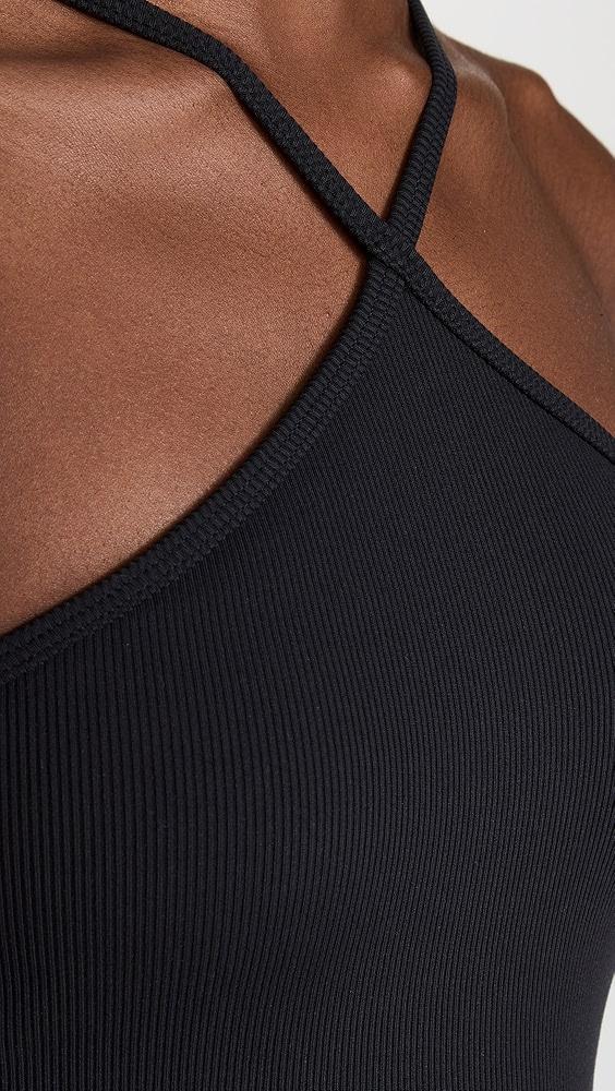 Alo Yoga Goddess Ribbed Cross Crop Top | Shopbop Product Image