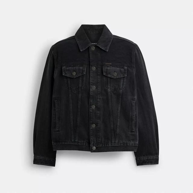 Black Denim Jacket In Organic Cotton Product Image