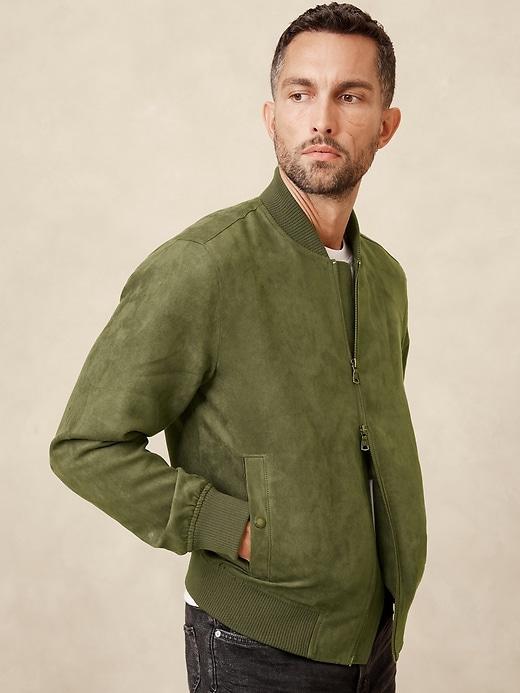 Vegan Suede Bomber Product Image