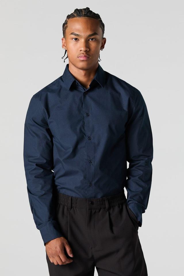 Poplin Dress Shirt Male Product Image