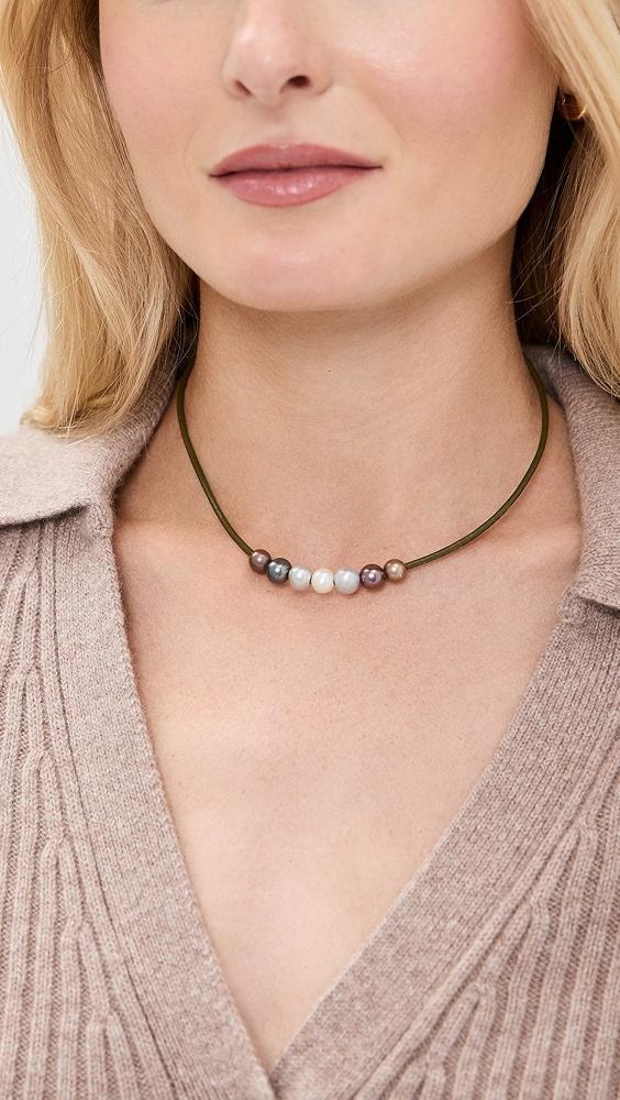 Chan Luu Leather Chord Necklace with Pearl Mix | Shopbop Product Image