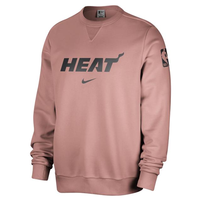 Miami Heat Standard Issue Nike Mens Dri-FIT NBA Crew-Neck Sweatshirt Product Image