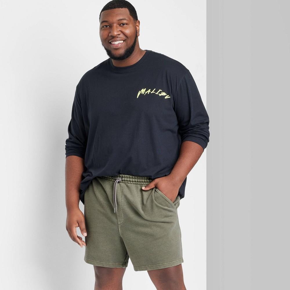 Mens Big & Tall 6 Knit Cargo Shorts - Original Use Olive 2XLT Product Image