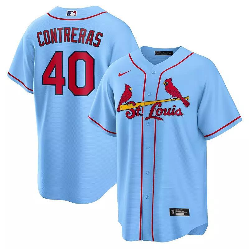 Mens Nike Willson Contreras Blue St. Louis Cardinals Alternate Replica Jersey Product Image