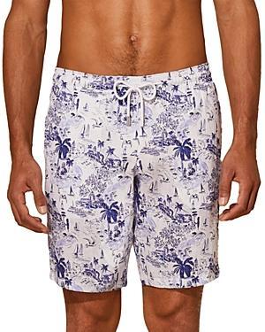 Mens Bolide Linen Graphic Swim Trunks Product Image