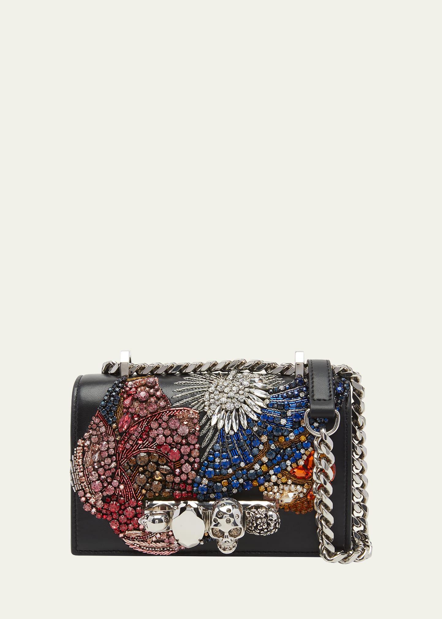 Alexander McQueen Mini Jeweled Lambskin Leather Satchel Product Image