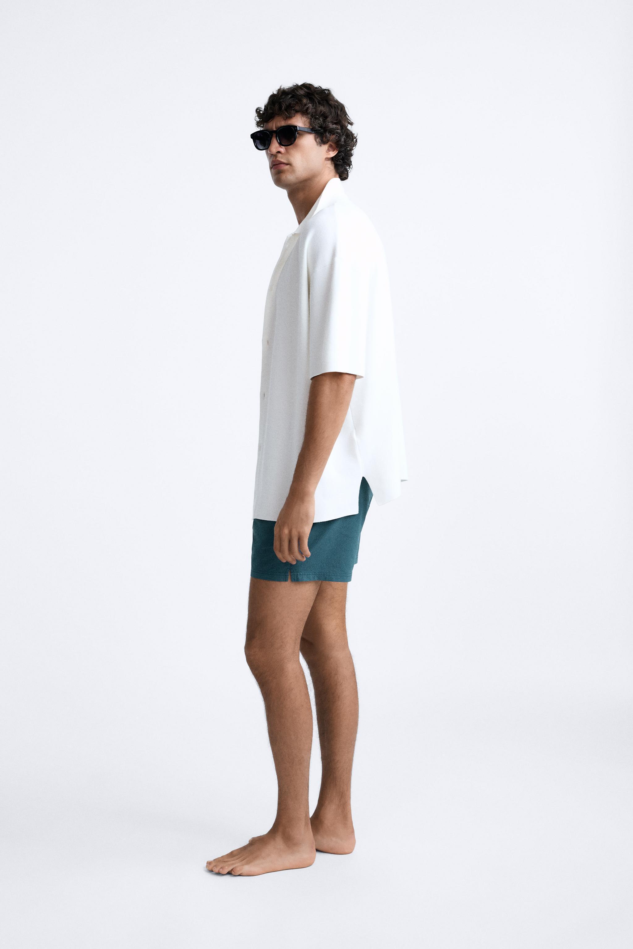 STRUCTURED REGULAR SWIM SHORTS Product Image