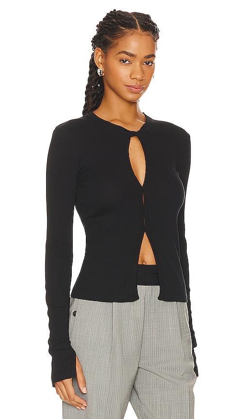 Helmut Lang Ribbed Knit Long Sleeve Top Product Image